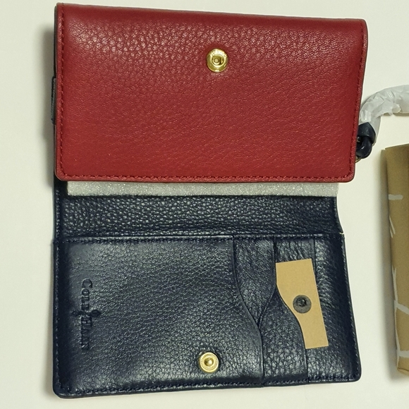 Cole Haan Tech Snap Wallet Red / Black NWT - Picture 3 of 15